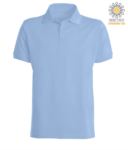 Short sleeve polo shirt with ribbed cotton sleeve bottoms. Color white X-CPU409.410