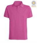 Short sleeve polo shirt with ribbed cotton sleeve bottoms. Color white X-CPU409.310