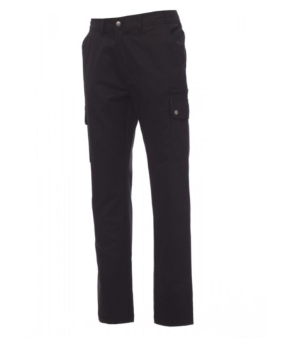 Multi season and multi pocket work trousers 100% Cotton. Colour black
