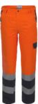 Two-tone high visibility trousers with double band on the bottom of the leg, certified EN 20471,color orange/blue ROA00130.AR
