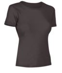 Women short sleeved T-Shirt, collar in the same fabric as the jersey, color royal blue X-CTW012.150