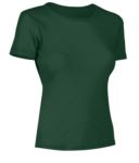 Women short sleeved T-Shirt, collar in the same fabric as the jersey, color royal blue X-CTW012.540