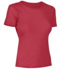 Women short sleeved T-Shirt, collar in the same fabric as the jersey, color royal blue X-CTW012.743