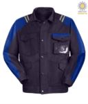 Multi season jacket with contrasting two-tone inserts. Colour blue PAARIZONA.BLU