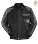 Multi season jacket with contrasting two-tone inserts. Colour black PAARIZONA.NE
