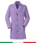 women long sleeved shirt 100% cotton lilac TCAL051.VI