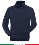 Fire retardant and antistatic short zip fleece with elasticated sleeves and wrist, navy blue colour, certified EN 1149-5, EN 11612:2009

 RU830.BL