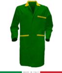 men work gown 100% cotton massaua green/yellow RUBICOLOR.CAM.VEBRG