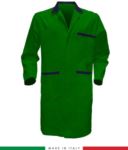 men work gown 100% cotton massaua green/light blue RUBICOLOR.CAM.VEBRBL