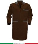 two tone work gown made in italy color brown/Red RUBICOLOR.CAM.MAGR