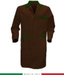 two tone work gown made in italy color brown/green RUBICOLOR.CAM.MAVEB