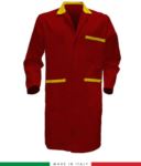 red/green cotton men work gown RUBICOLOR.CAM.ROG