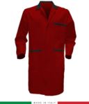red/green cotton men work gown RUBICOLOR.CAM.RON