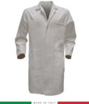 men gowns for professional use 100% cotton color White/Orange RUBICOLOR.CAM.BI