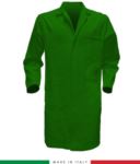 men work gown 100% cotton massaua green/light blue RUBICOLOR.CAM.VEBR