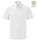 man short sleeve work uniform shirt white color X-F65112.BI