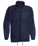 Waterproof nylon jacket X-CJU800.BLU