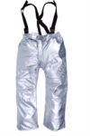 Lined approach pants, heat protection, adjustable suspenders, certified EN 11612:2009, colour silver 
 POAM15