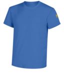 Antistatic short-sleeved T-Shirt, crew neck, certified EN 1149-5, EN 61340-5-1:2007. Colour Medical light blue POAS20.AM