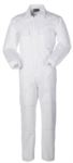 Ovearalls with covered zip and pockets, contrasting stitching, elasticated cuffs, 100% Cotton. Colour: white
 ROA40109.BI