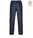 Fireproof, anti-acid and antistatic trousers, adjustable hems with buttons, navy blue colour. CE certified, EN 343:2008, EN 1149-5, EN 13034, UNI EN ISO 14116:2008
 POFR47.BL