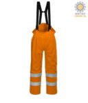 Antistatic trousers, fireproof, high visibility, adjustable straps with adjustable buckle, double band on the bottom of the leg, certified EN 343:2008, UNI EN 20741:2013, EN 1149-5, EN 13034, UNI EN ISO 14116:2008, color yellow  POS780.AR