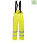 Antistatic lined trousers, fireproof high visibility, ankle zip, elasticated back waist, cotton lining,yellow color. CE certified, EN 343:2008, EN 1149-5, UNI EN 20471:2013, EN 13034, UNI EN ISO 14116:2008 POS781.GI