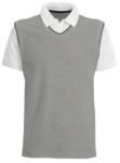 Short sleeve polo with contrasting collar and sleeves, contrasting piping. Colour Grey Melange/white JR989671.GM