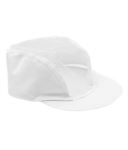 Chef hat, rigid visor with mesh headgear, elastic at the back of the neck, color white ROR051.BI