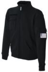 men Black multi-pocket long zip work sweatshirt JR990241.NE