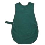 Cloak with central pocket, side adjustment with snap buttons, color green POS843.VE