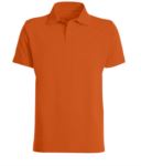 Short sleeved polo shirt, closed collar, double stitching on shoulders and armholes, vents at the bottom, reinforcement on the back of the neck, colour royal blue
 X-CPUI10.235