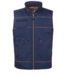 royal blue padded work vest. Model multi-pockets 100% multi pockets ROHH213.BR