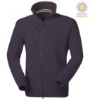 Long zip fleece with chest pocket and two pockets. Double slider zipper. Colour: navy blue PANORWAY.BLU