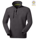 Short zip fleece, two pockets with one zipped pocket. Colour: grey PADOLOMITI+.SM