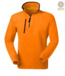 Short zip fleece, two pockets with one zipped pocket. Colour: orange
 PADOLOMITI+.AR