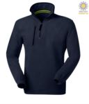 Short zip fleece, two pockets with one zipped pocket. Colour: navy blue PADOLOMITI+.NAVY