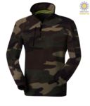 Short zip fleece, two pockets with one zipped pocket. Colour:camouflage PADOLOMITI+.MIM