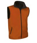 soft shell vest with long zip in polyamide and elastane and microfleece lining. Colour:dark green VATUNDRA.AR