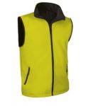 soft shell vest with long zip in polyamide and elastane and microfleece lining. Colour:Orange VATUNDRA.GI