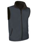 soft shell vest with long zip in polyamide and elastane and microfleece lining. Colour: light blue VATUNDRA.GR