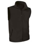 soft shell vest with long zip in polyamide and elastane and microfleece lining. Colour:dark green VATUNDRA.NE