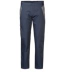 Two-tone multi-pocket work trousers with double pocket on the right leg, colour grey/black ROA00129.BLG