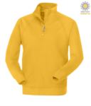 men short zip sweatshirt in Yellow colour PAMIAMI+.GI