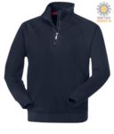 men short zip sweatshirt in Navy Blue colour PAMIAMI+.BLU