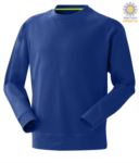 blue men round neck work sweatshirt PAMISTRAL+.AZR