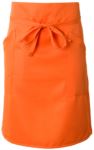 Cook apron with double pocket, fastened with a lace at the waist. Color: orange ROMD1009.AR