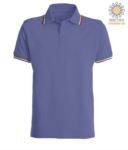Shortsleeved polo shirt with italian piping on collar and cuffs, in cotton. red colour JR988439.LV