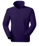 Long zip anti-pilling fleece with two pockets. Colour purple 
 VADAKOTA.BO