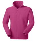 Long zip anti-pilling fleece with two pockets. Colour purple 
 VADAKOTA.FUC
